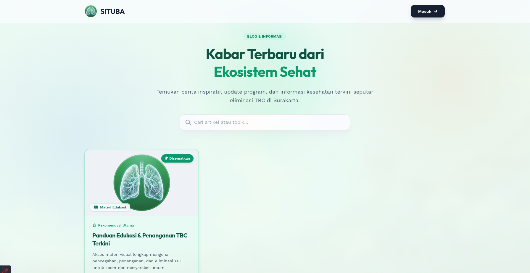 Daftar Berita Edukasi TBC Publik
