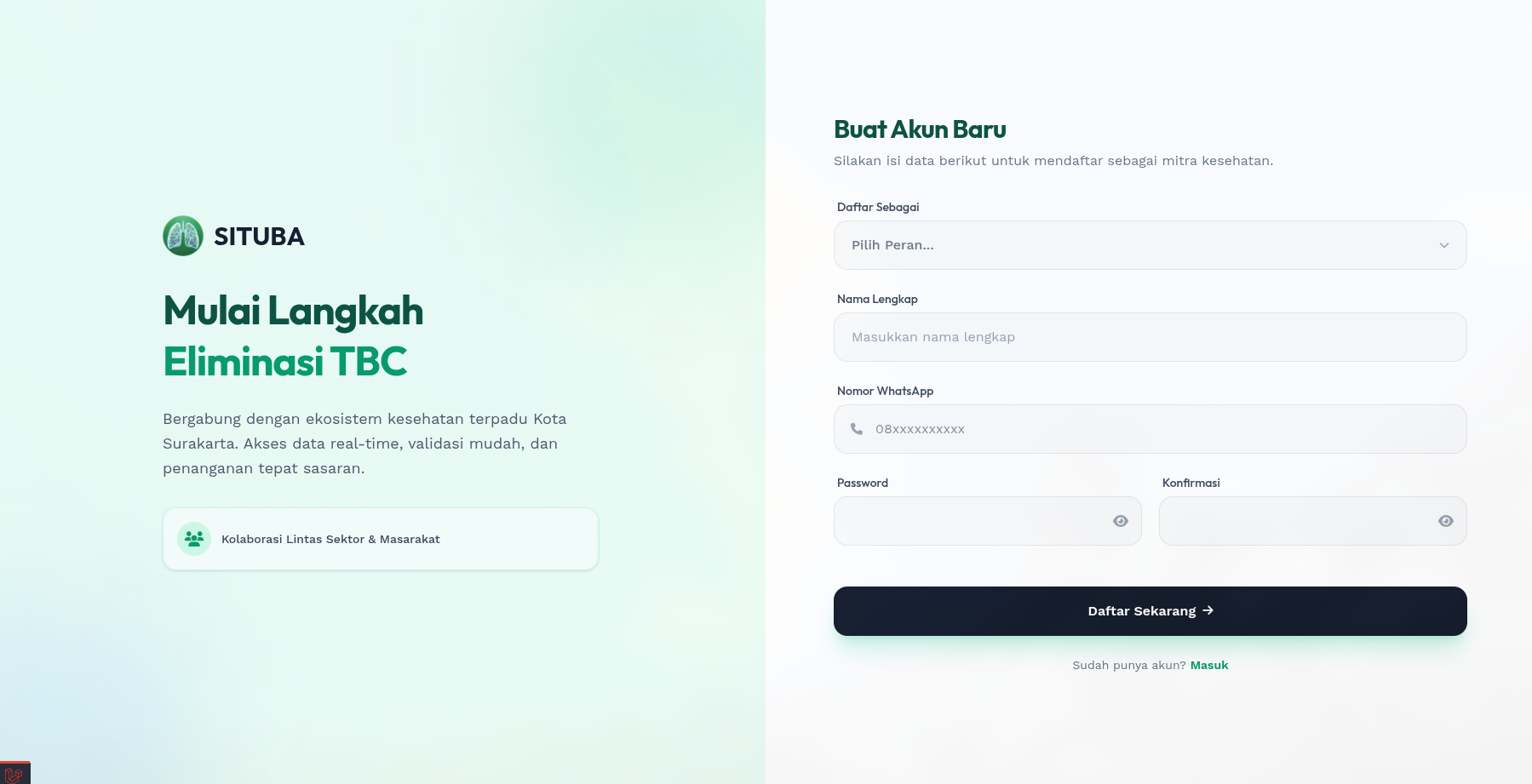 Formulir Pendaftaran Akun Baru